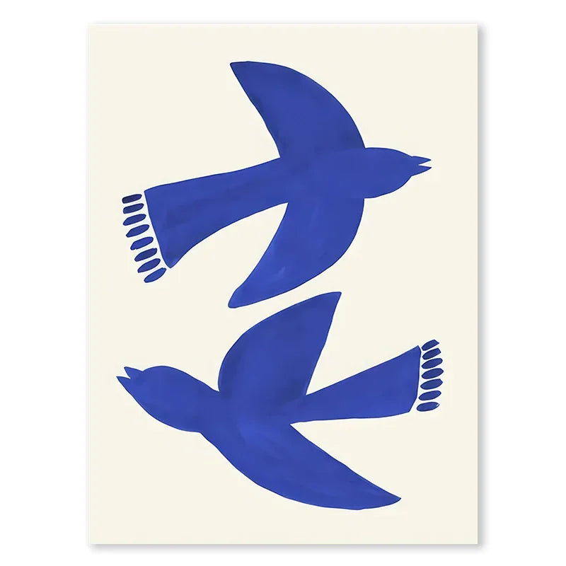 affiche poster art deco bleu marine