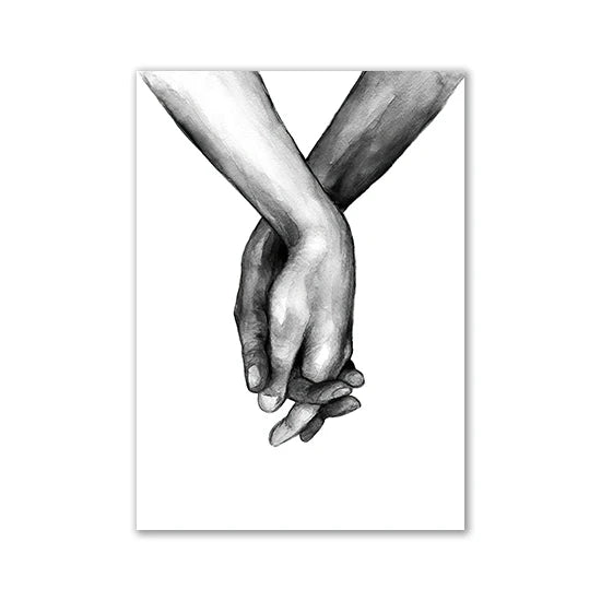 affiche poster noir et blanc amour