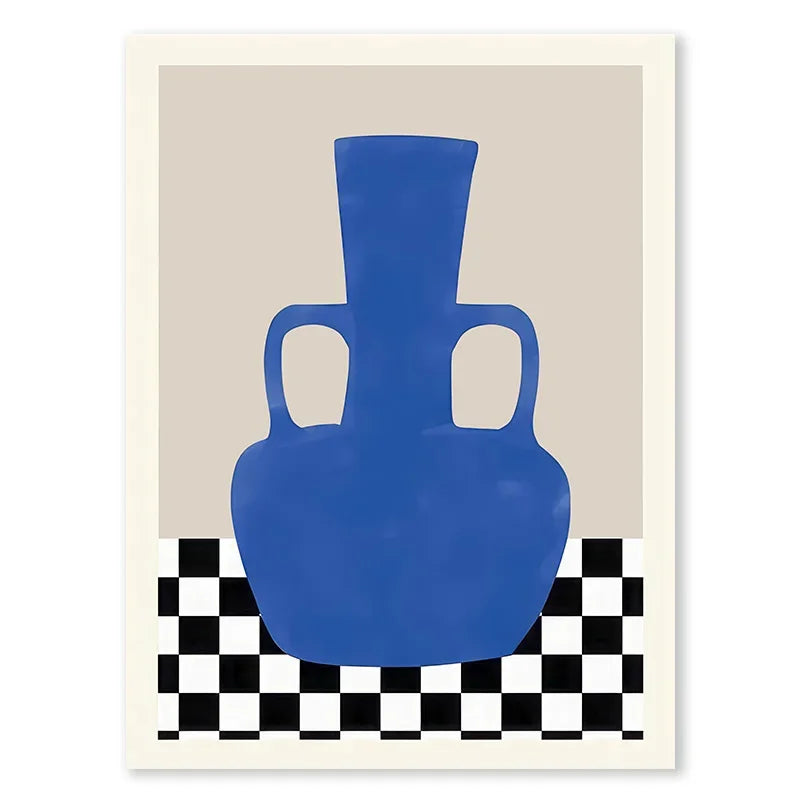 affiche poster art deco bleu marine