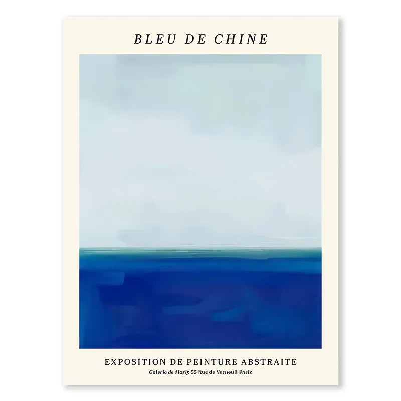 affiche poster art deco bleu marine