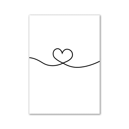 affiche poster noir et blanc amour