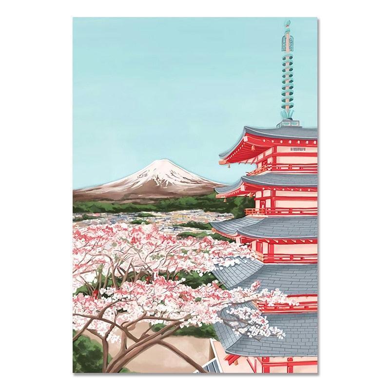 Affiche Japon Pagode Chureito-Affiche- affiches-posters.fr