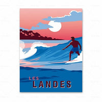 Thumbnail for Affiche les Landes Surf-Affiche- affiches-posters.fr