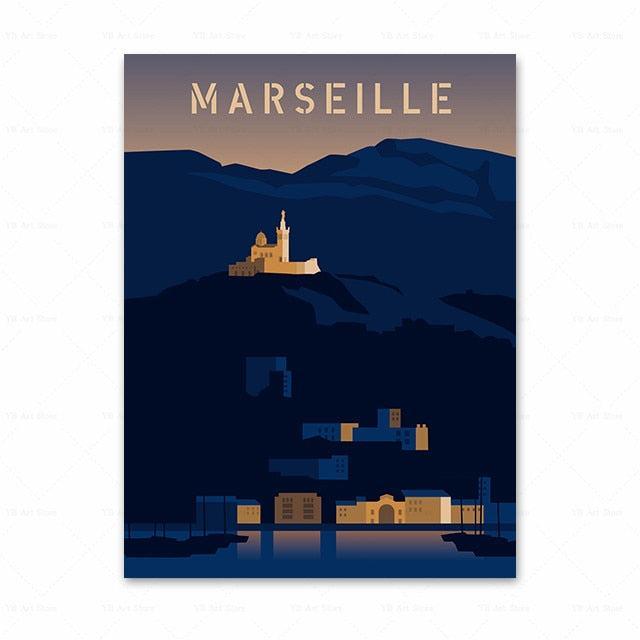Affiche Marseille la Nuit-Affiche- affiches-posters.fr