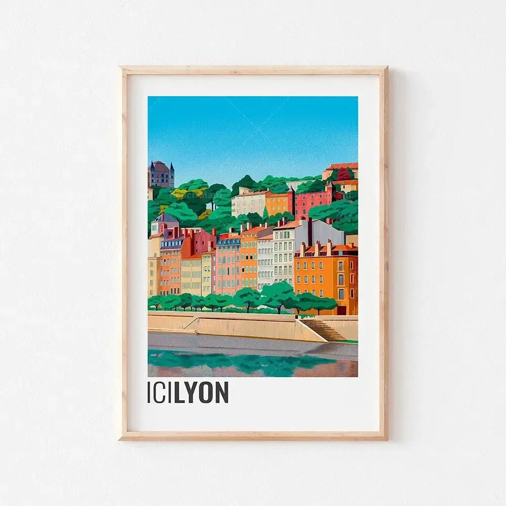 affiche poster Lyon retro-Affiche- affiches-posters.fr