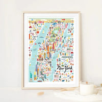 Thumbnail for affiche poster New York carte-Affiche- affiches-posters.fr
