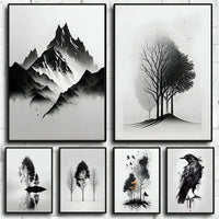 Thumbnail for affiche poster noir et blanc arbre-Affiche- affiches-posters.fr