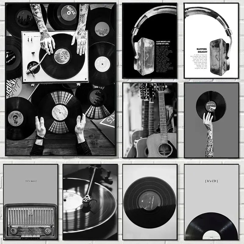 affiche poster noir et blanc musique-Affiche- affiches-posters.fr