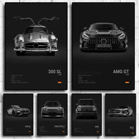 Thumbnail for affiche poster noir et blanc voiture vintage-Affiche- affiches-posters.fr