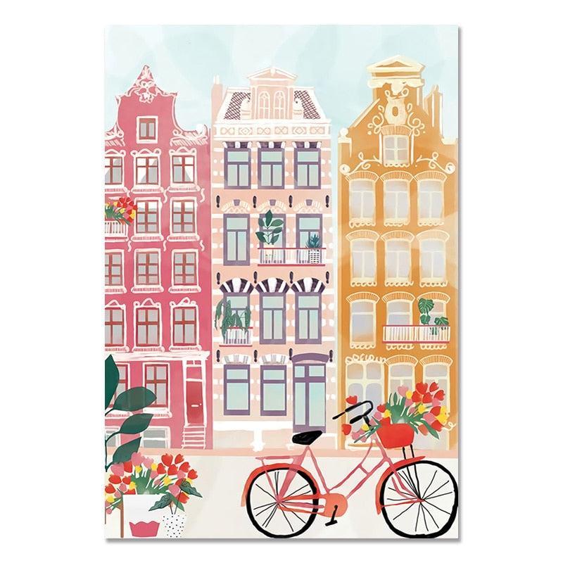 Affiche Ville d'Amsterdam-Affiche- affiches-posters.fr