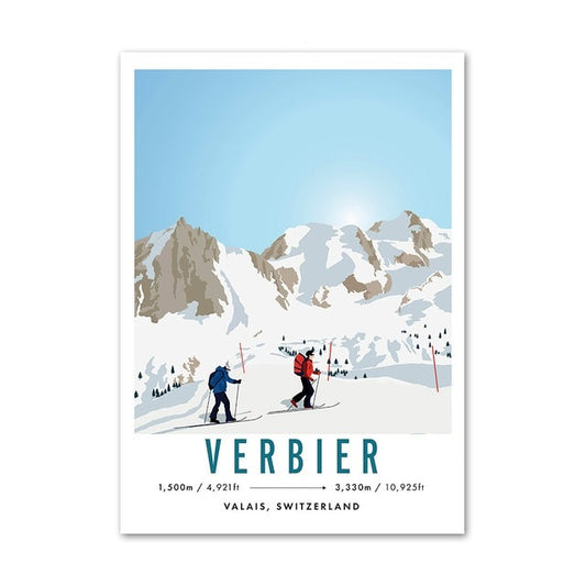 Affiche Ski Verbier
