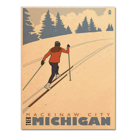 Affiche Ski Michigan