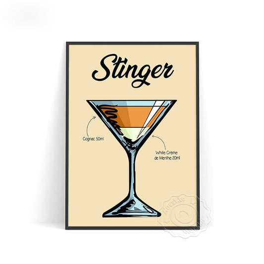 Affiche Cocktail Stinger