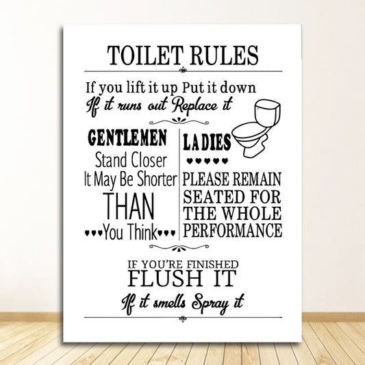Affiche Règles des Toilette