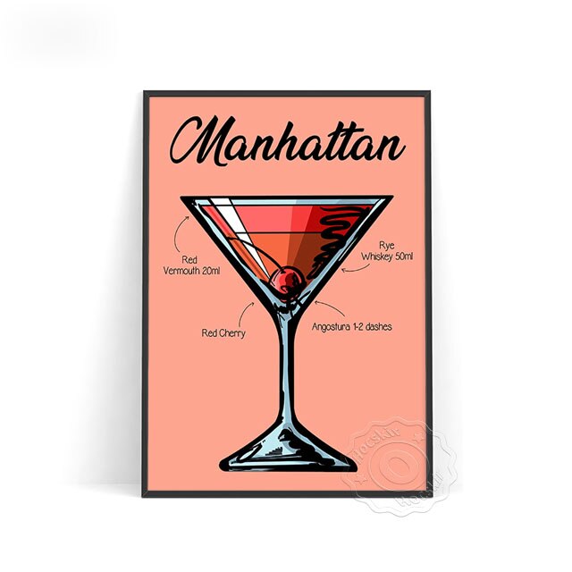 Affiche Cocktail Manhattan