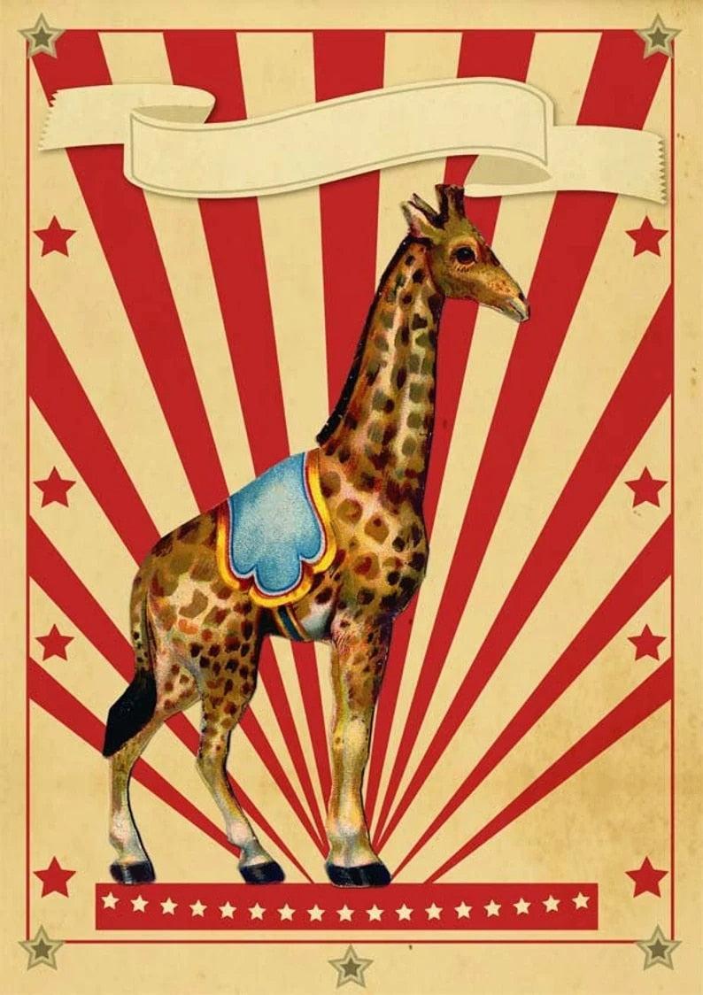 Affiche Cirque Girafe-Affiche- affiches-posters.fr
