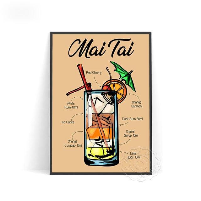 Affiche Cocktail Mai Tai-Affiche- affiches-posters.fr