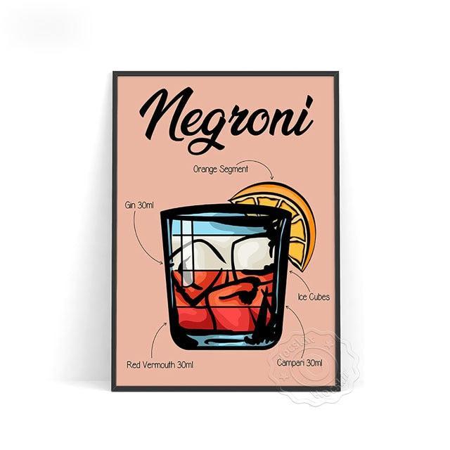 Affiche Cocktail Negroni-Affiche- affiches-posters.fr