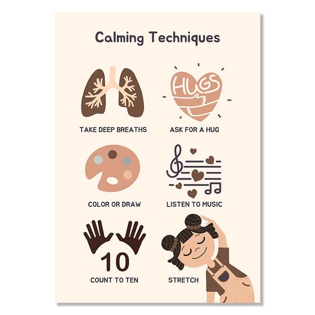 Affiche Éducative Calme en Anglais-Affiche- affiches-posters.fr