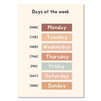 Thumbnail for Affiche Éducative les Jours de la Semaine en Anglais-Affiche- affiches-posters.fr