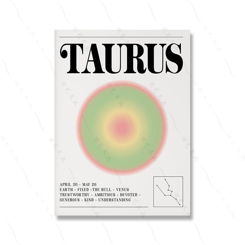 Affiche Signe Astrologique Taureau-Affiche- affiches-posters.fr