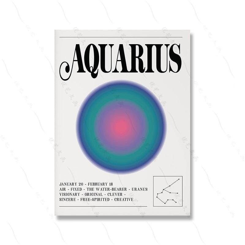 Affiche Signe Astrologique Verseau-Affiche- affiches-posters.fr