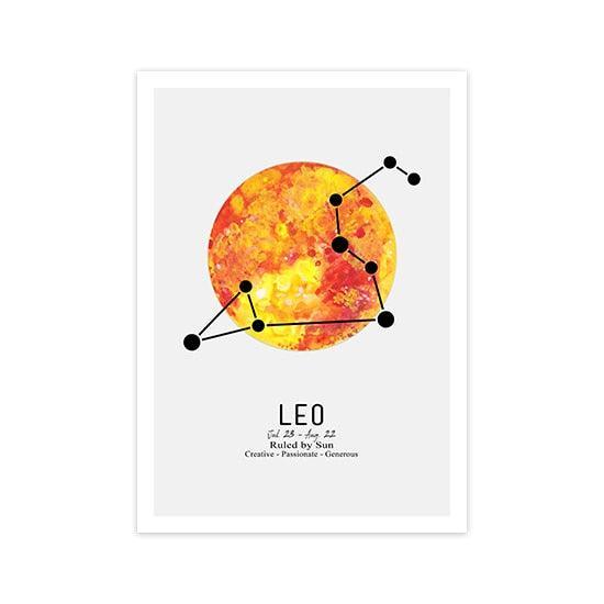 Affiche Signe du Zodiaque Leo-Affiche- affiches-posters.fr