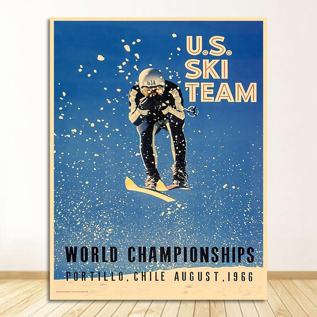 Affiche Ski Compétition-Affiche- affiches-posters.fr