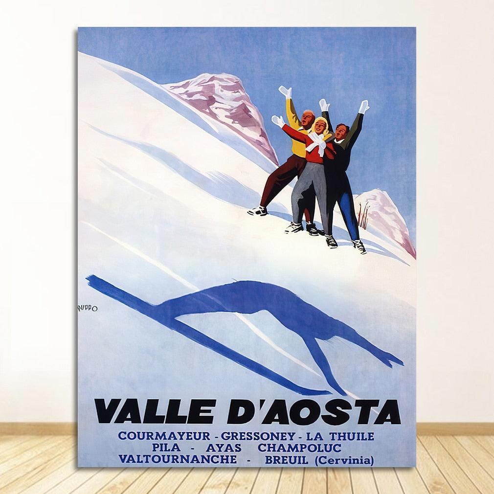 Affiche Ski Italie-Affiche- affiches-posters.fr
