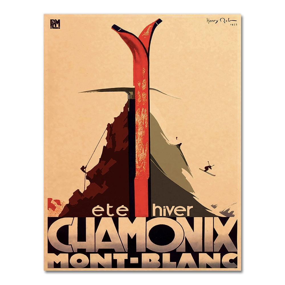 Affiche Ski Mont Blanc-Affiche- affiches-posters.fr