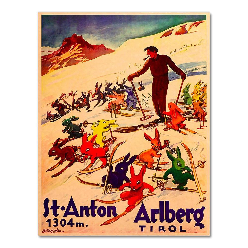 Affiche Ski St Anton-Affiche- affiches-posters.fr