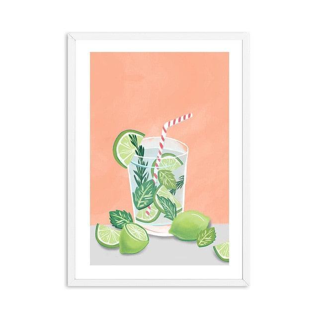 Poster Cocktail Citron Vert-Affiche- affiches-posters.fr